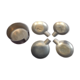 Set of 4 ashtray brass