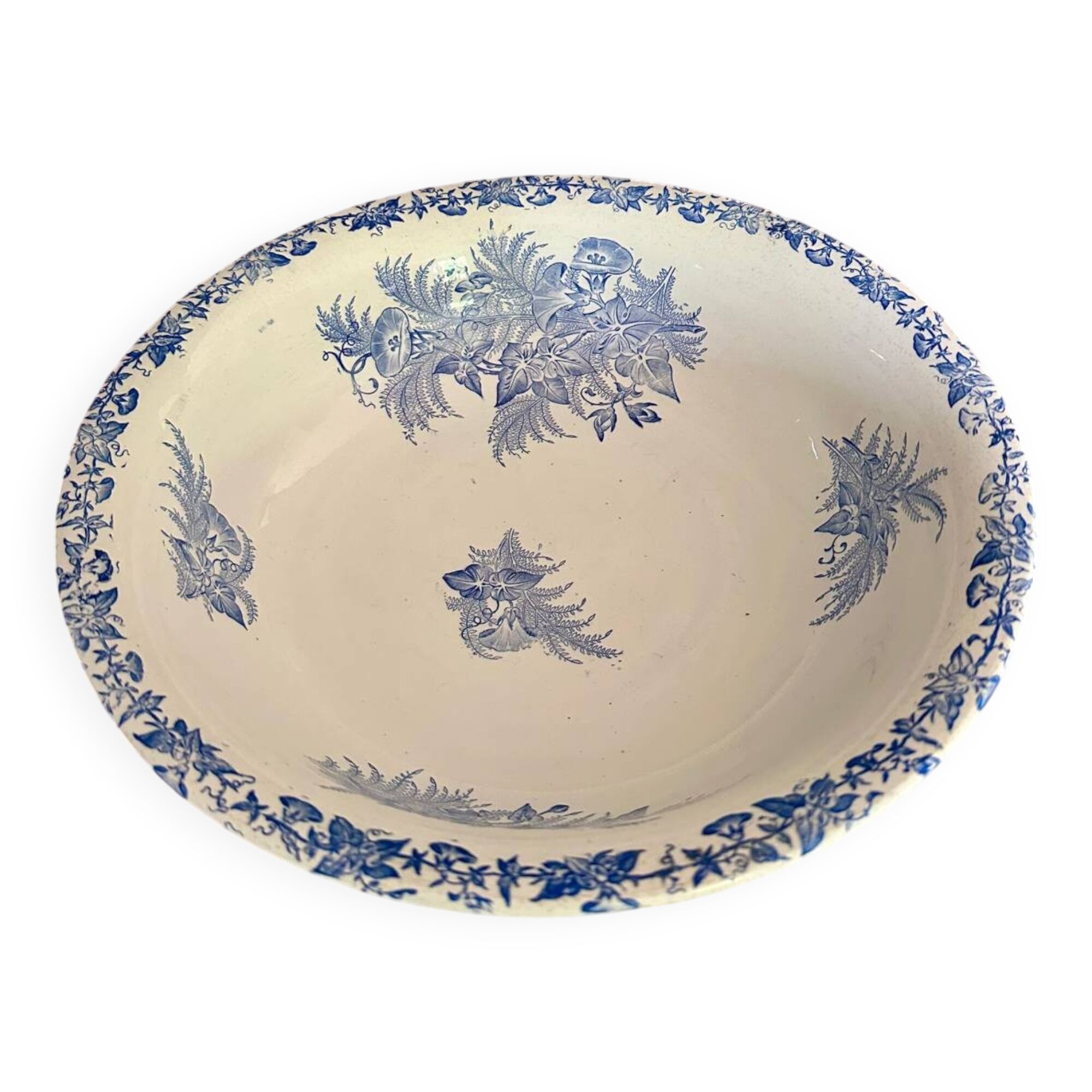 Large old ceramic salad bowl