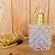 Globe hanging lamp in vintage bubbled molded glass