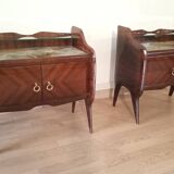 1950s Rosewood Nightstands, Mid Century Designer Nightstand
