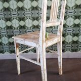 5 chaises en bois vintage
