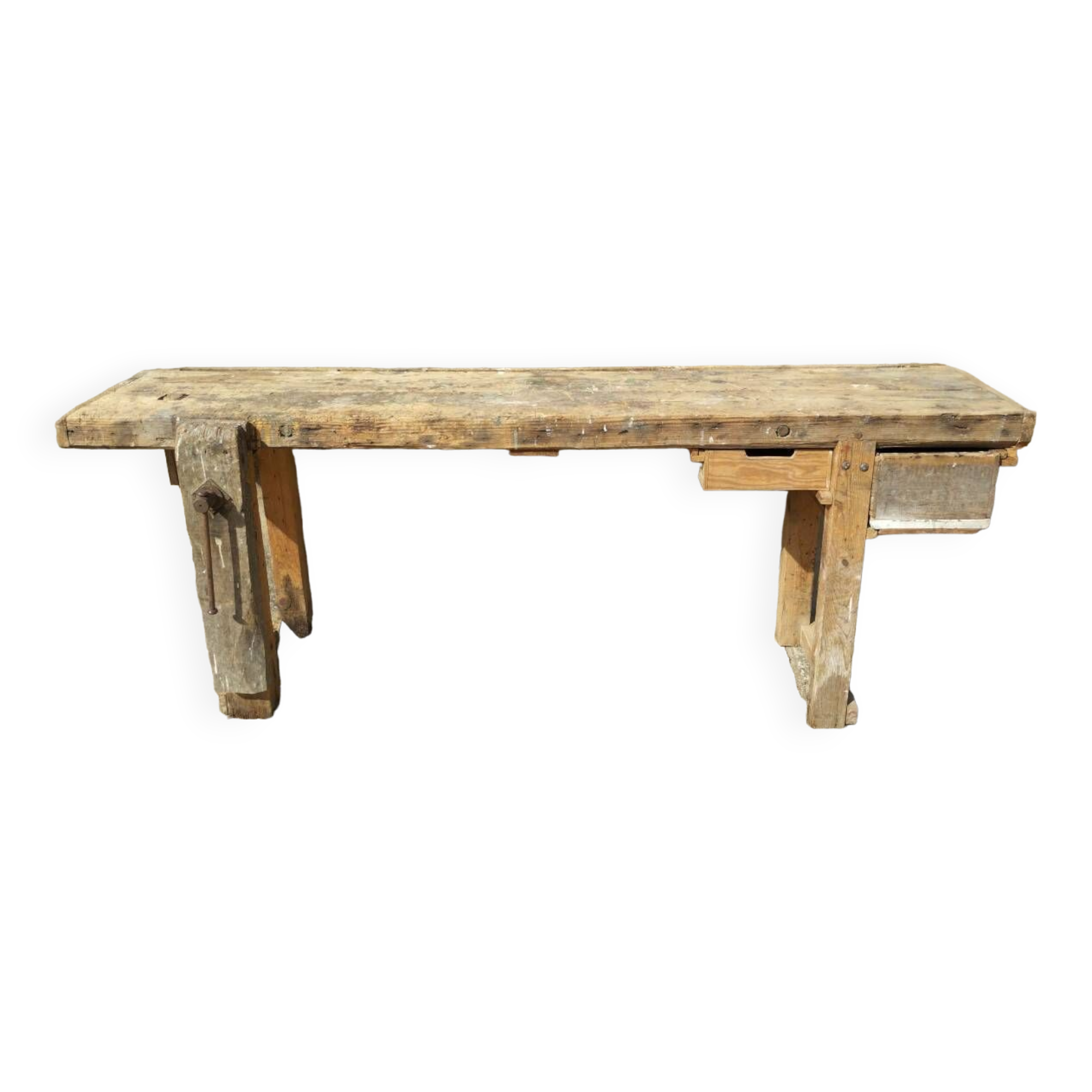 wooden carpenter workbench