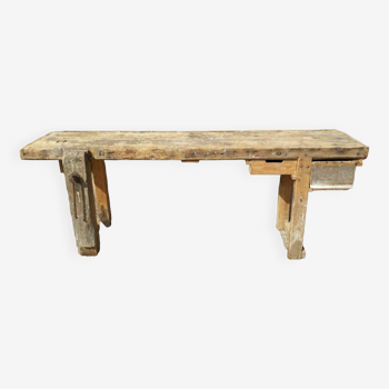 wooden carpenter workbench