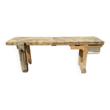 wooden carpenter workbench