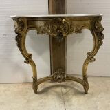 Nineteenth console in gilded wood