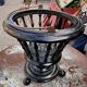 Openwork pot cover copper handle