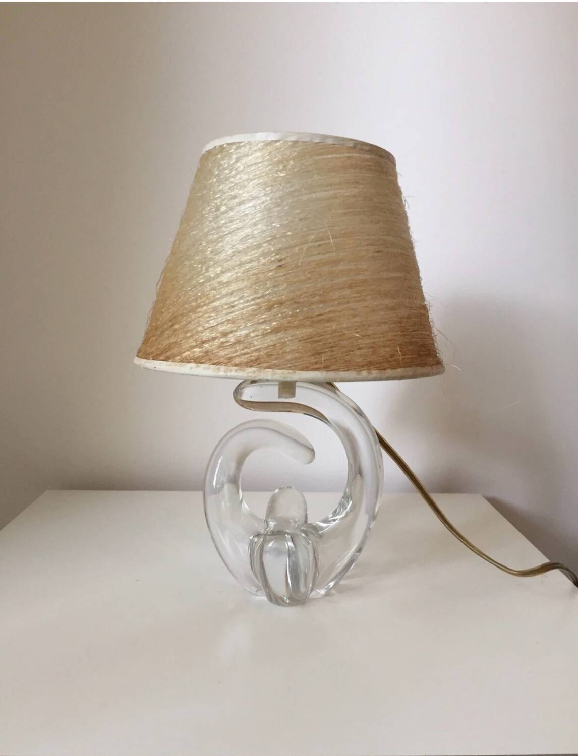 Schneider Crystal Lamp Base 1960 Vintage