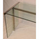 Gallotti and Radice design desk in glass and chrome 1970