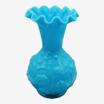 Blue opaline vase