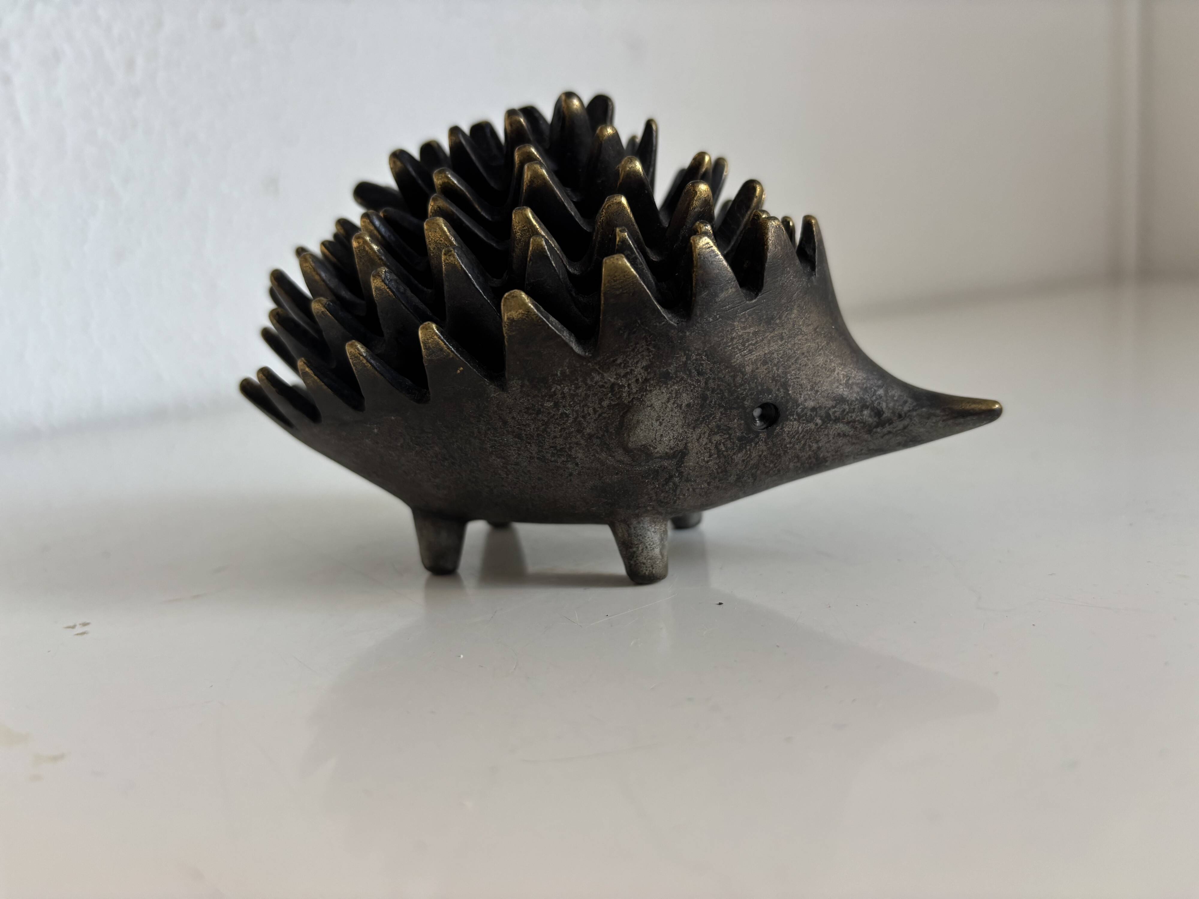 Vintage 1950 hedgehog ashtrays by Walter Bosse for Hertha Baller