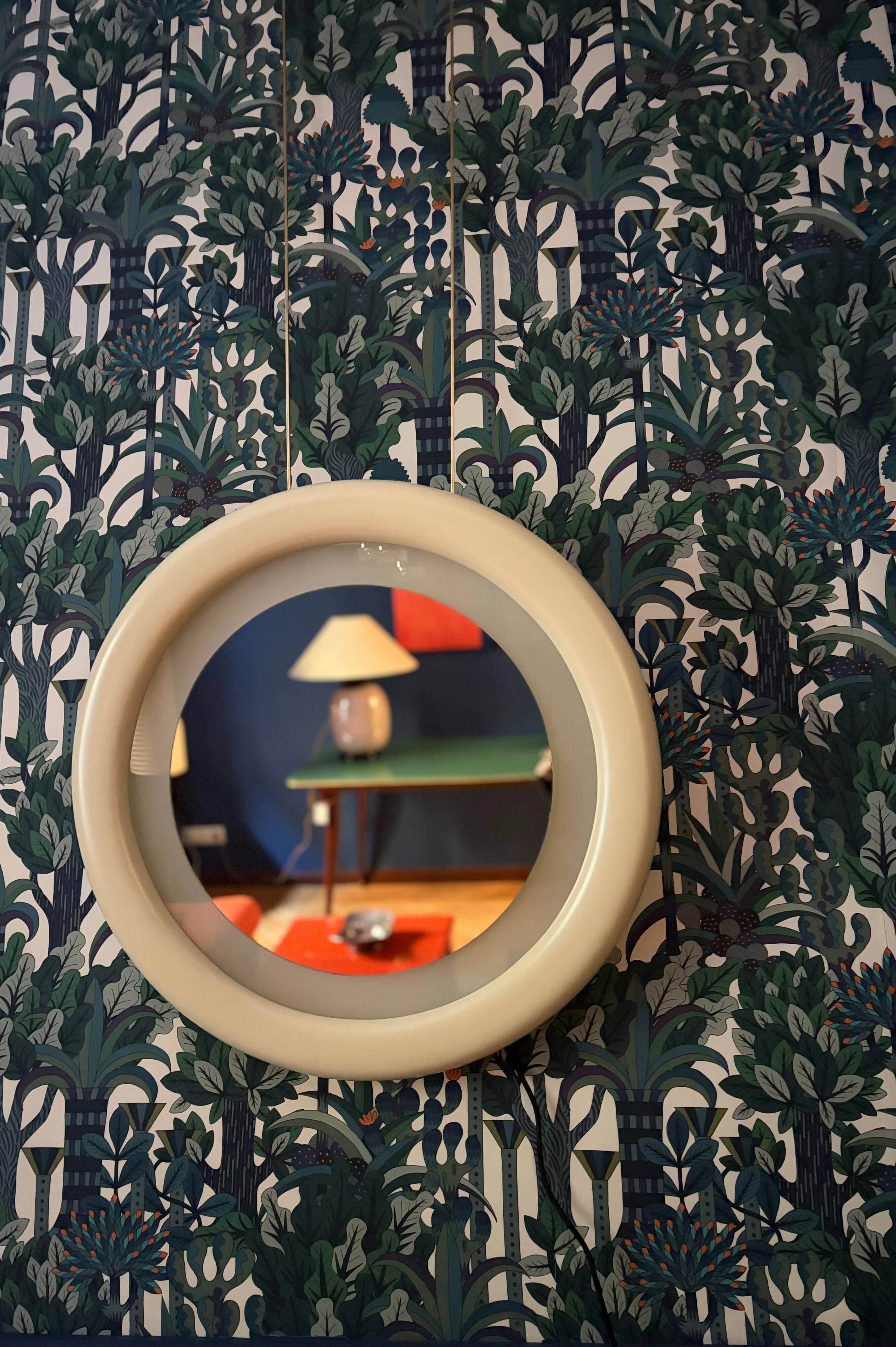 Lacquered Wood Backlit Mirror