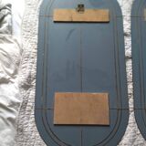 Pair of art deco wall mirrors 81x39cm