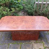 Elm burl cocktail coffee table