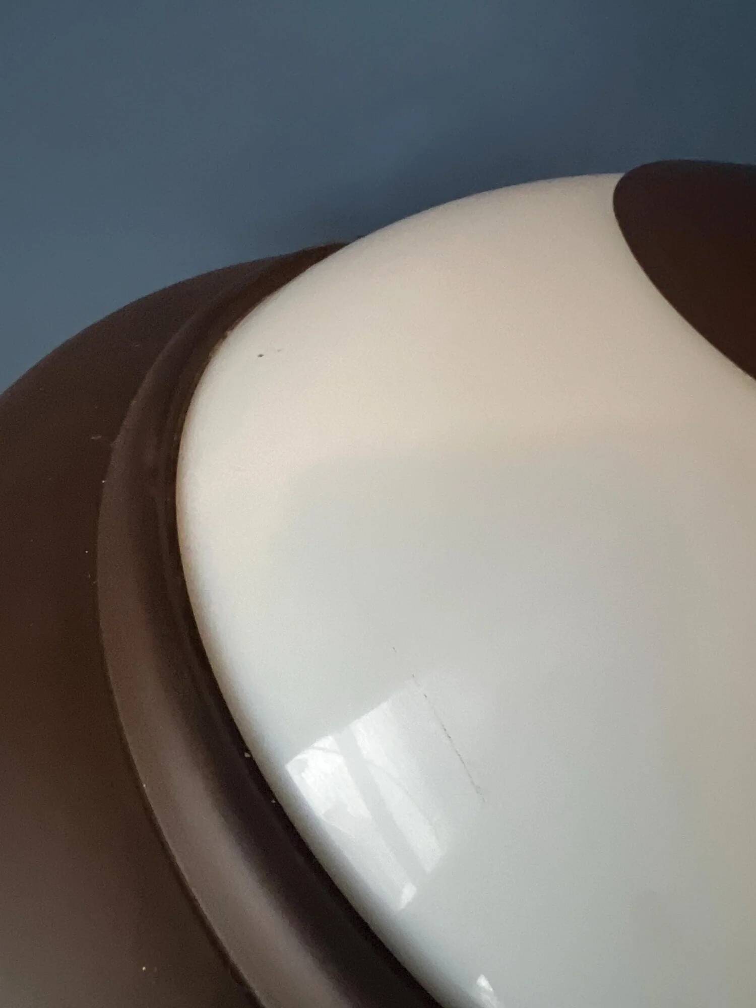 Brown and beige mid-century Dijkstra space age pendant lamp