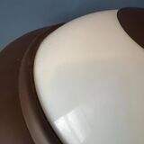 Brown and beige mid-century Dijkstra space age pendant lamp