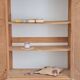 Parisian Art Deco wardrobe in stripped natural wood – floral patterns