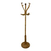 Vintage rattan coat rack