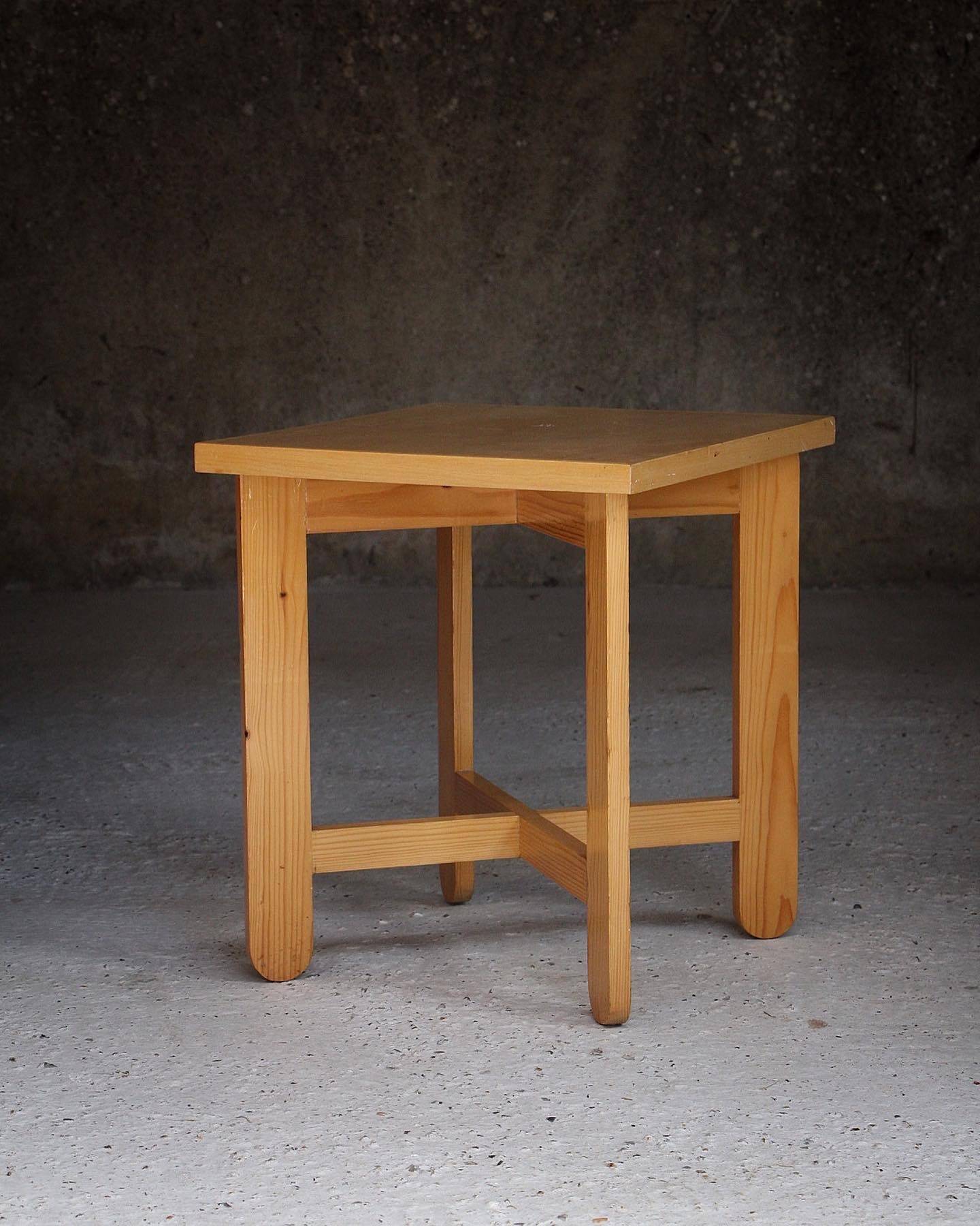 Solid pine coffee table Sweden 1960