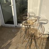 3 stools in smoked plexiglass