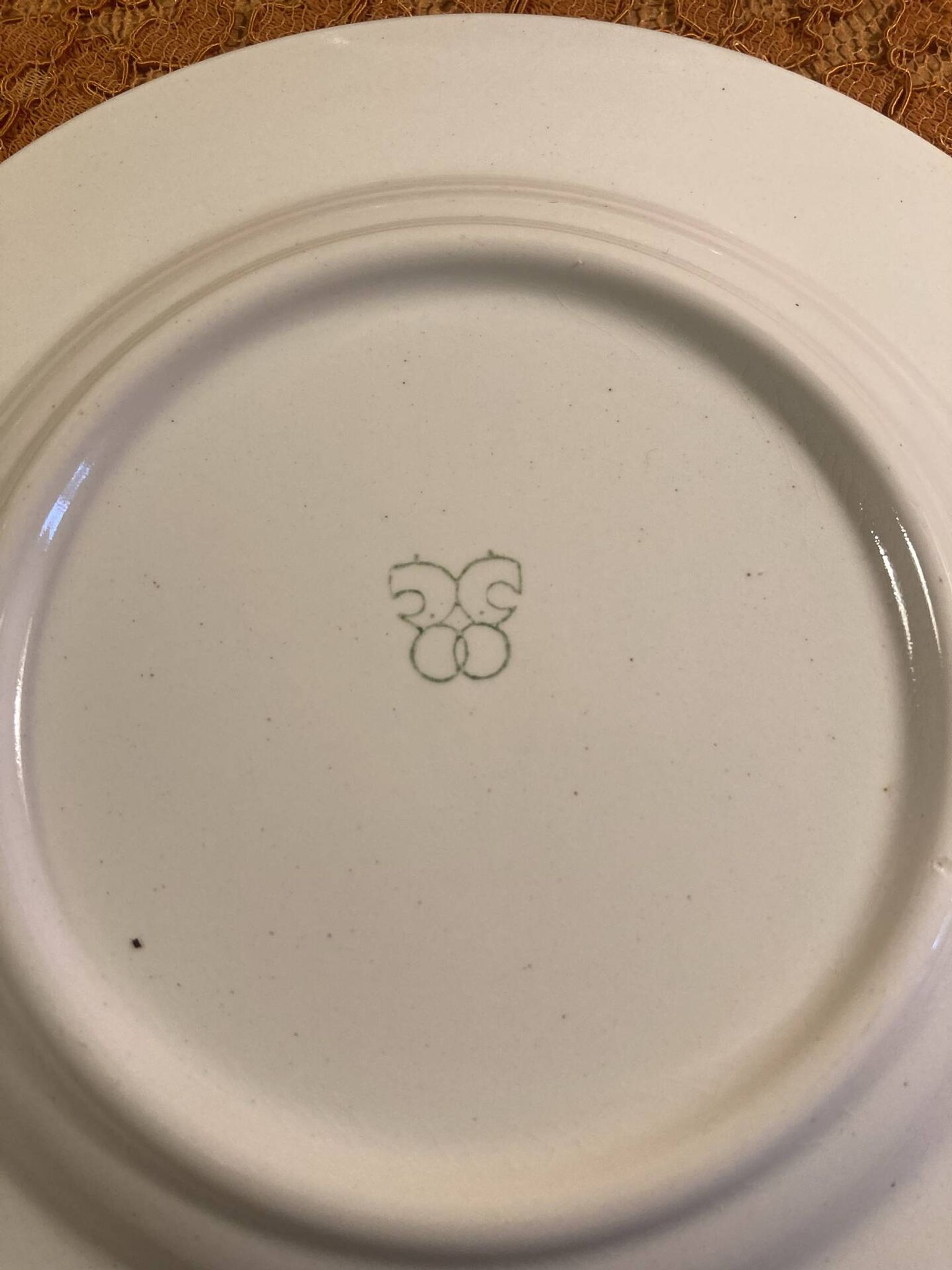 13 plates Longchamp pottery cobalt blue cherries