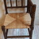 Fauteuil de coin paillé