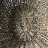 Large wicker basket with handle