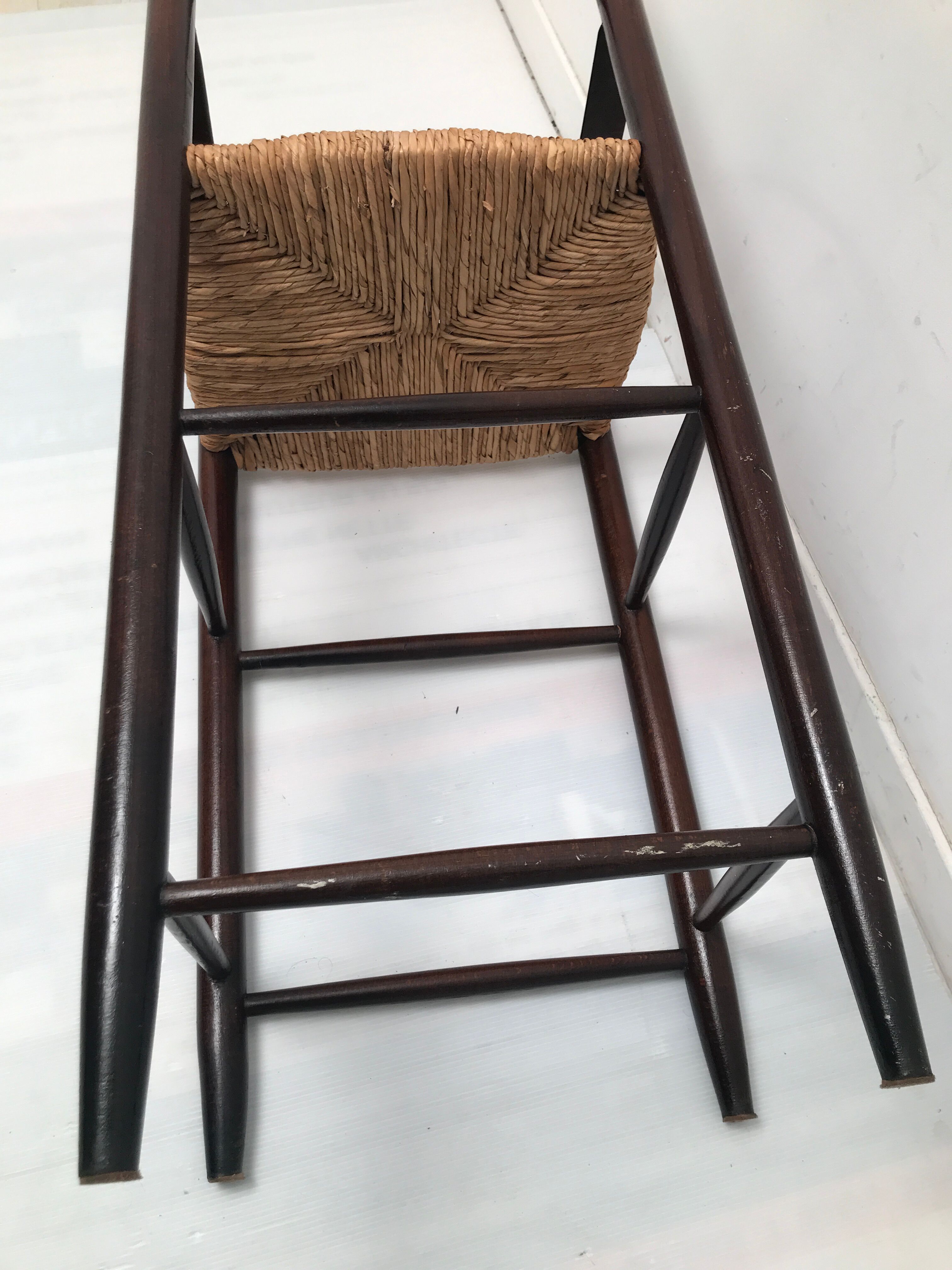 High straw chair child 50/60 years