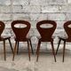 Series of 4 baumann chairs vintage rustic ant from the 1960s