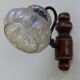Wall lamp wood base