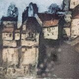 Le Querrec Lithograph Moonlight Effect on Mont Saint Michel 15/350