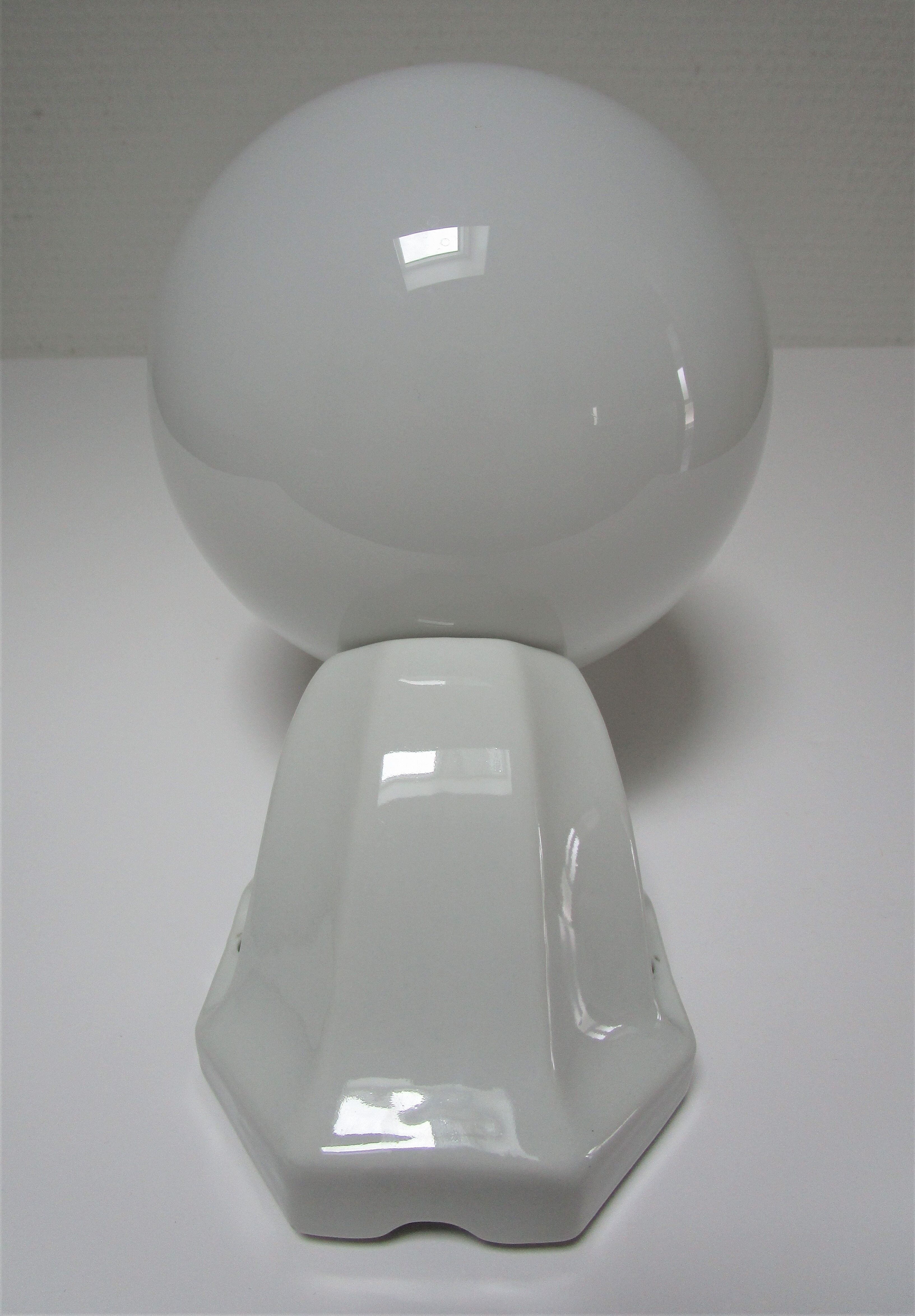 Vintage opaline porcelain wall lamp art deco style