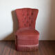 Fauteuil crapaud vieux rose