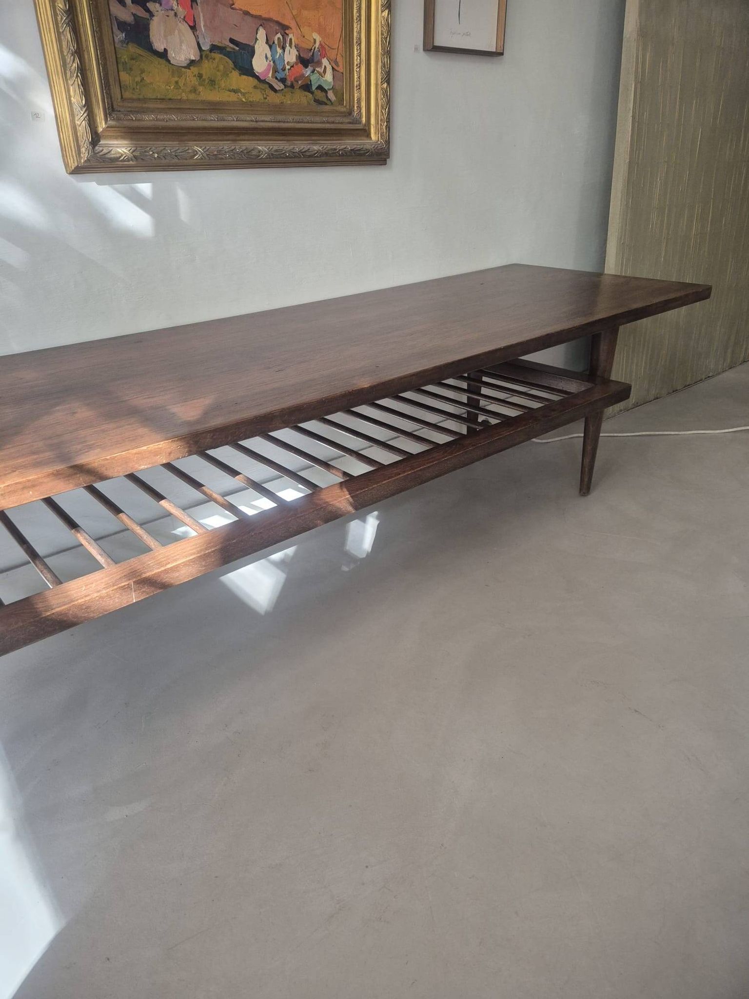 Rare et longue table basse vintage, vers 1960
