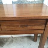 Contemporary-style exotic wooden console