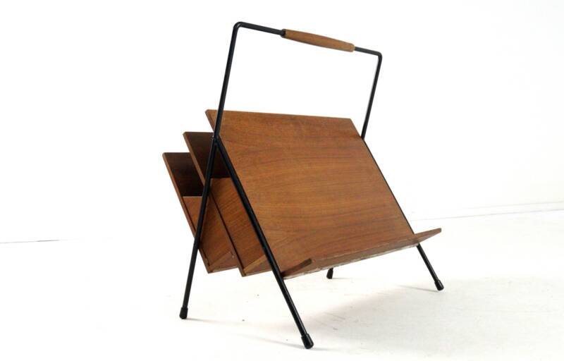 Magazine rack wood + metal
