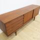 Teak sideboard with drawers and sliding doors, Denmark 1960