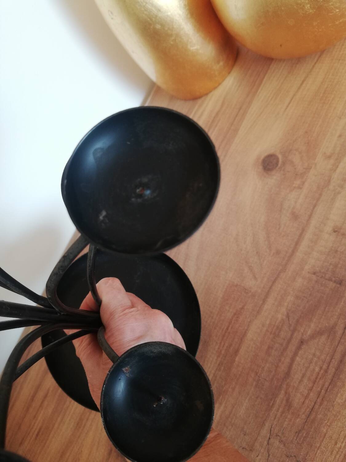 Swedish black candle holder with 9 branches