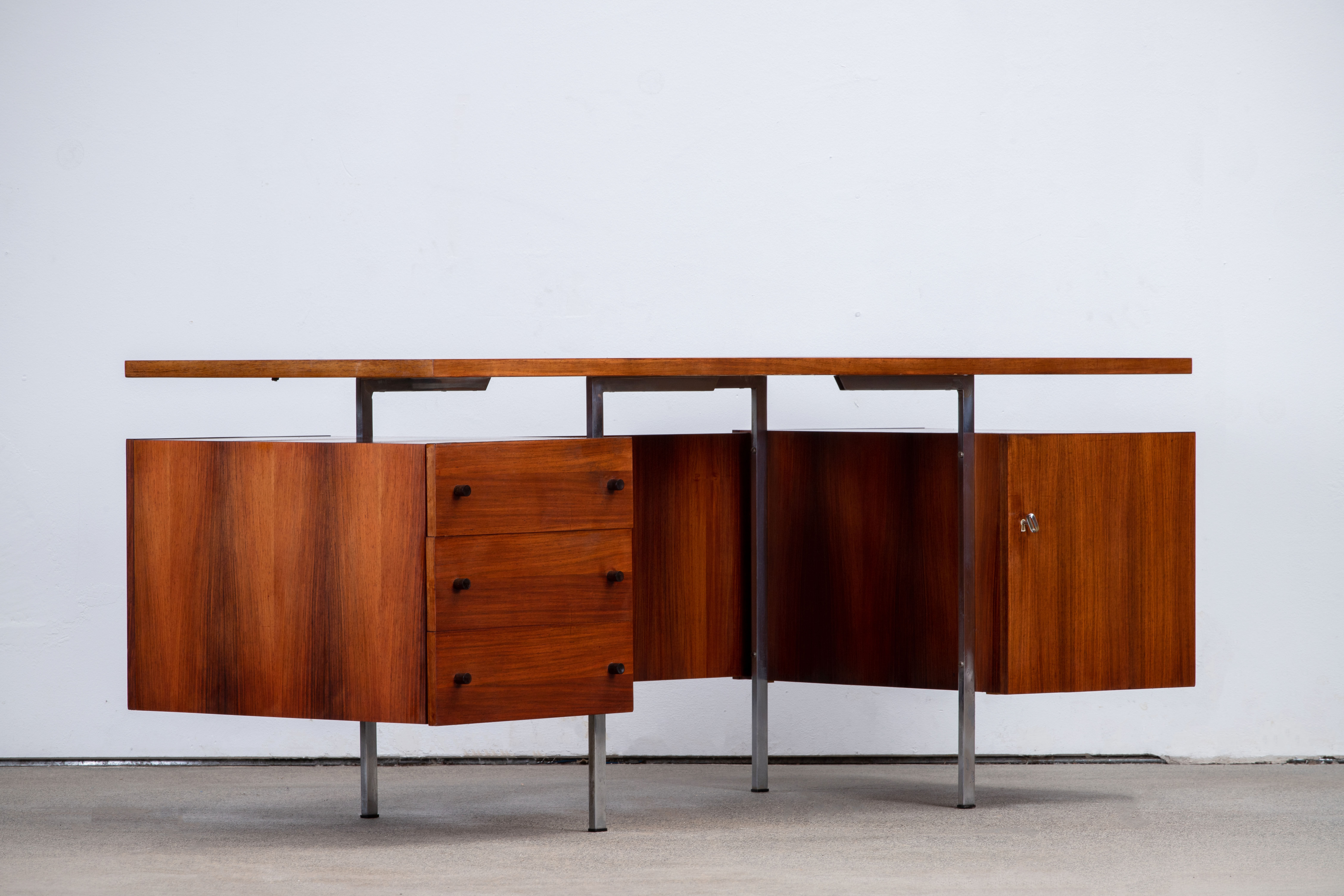 Scandinavian design desk rosewood 176 cm