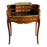 Sublime mid-tier Transition style desk, inlaid, 19th century