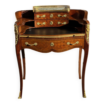 Sublime mid-tier Transition style desk, inlaid, 19th century