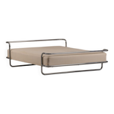 Vintage “Kromvik” king chrome bed by Knut Hagberg for IKEA, Sweden 1980s