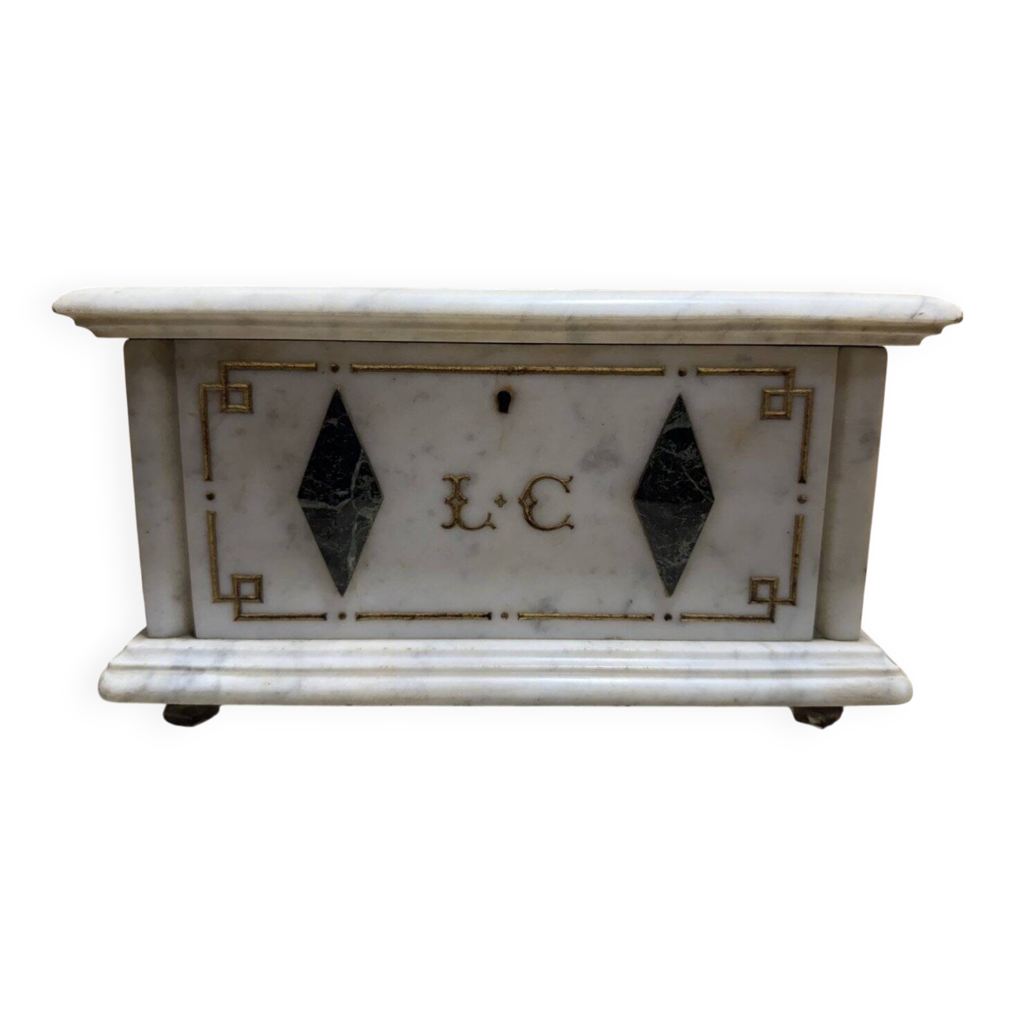 Napoleon III Marble Jewelry Box