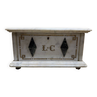 Napoleon III Marble Jewelry Box