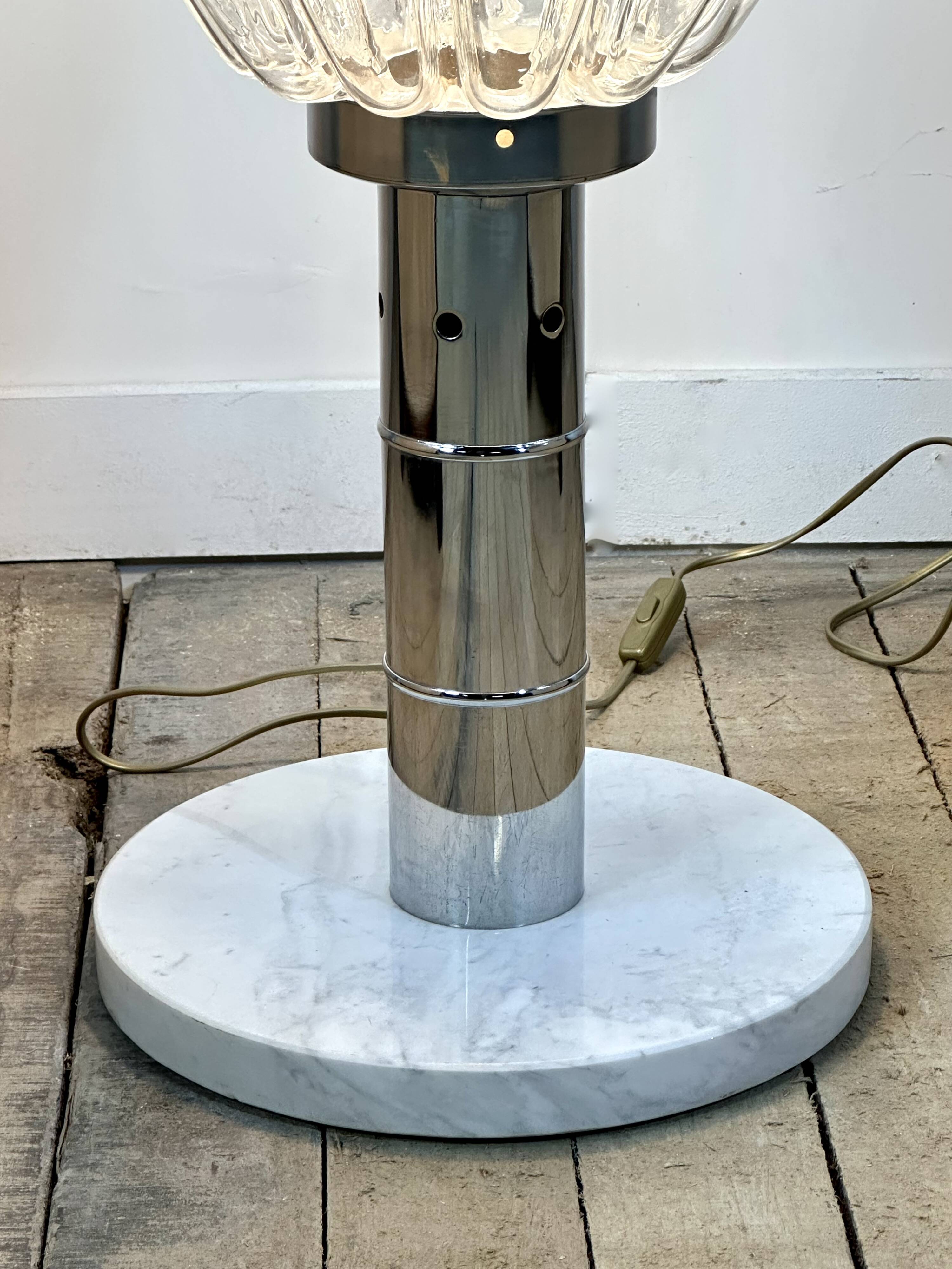 Diamond lamp in Murano glass, Italy 1970