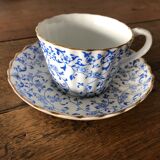 Set of 6 coffee cups in antique porcelain
