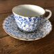 Set of 6 coffee cups in antique porcelain