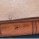 Art deco plateau, signed pola, painted glass, bamboo and rice straw.