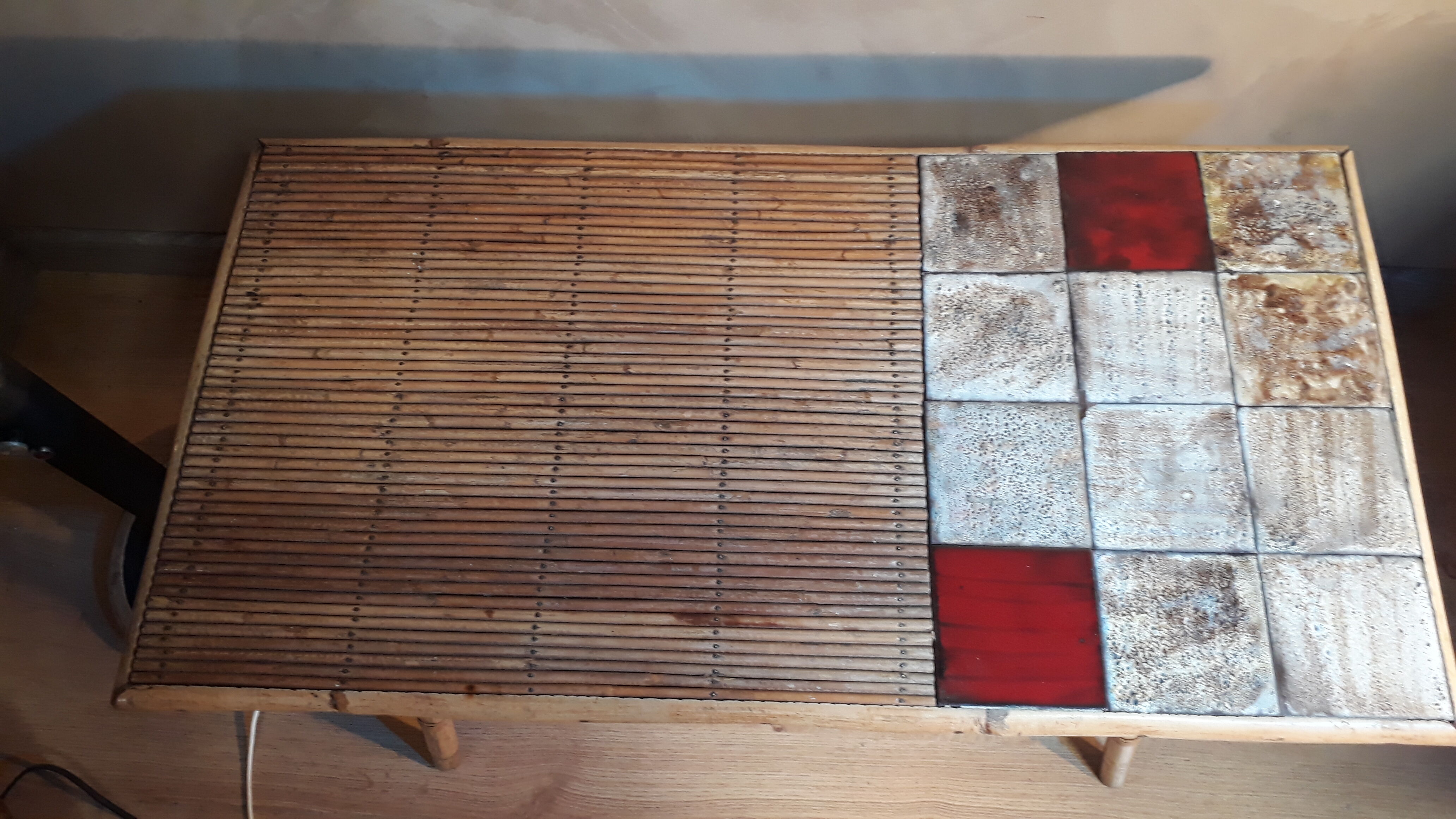Rattan coffee table 1950