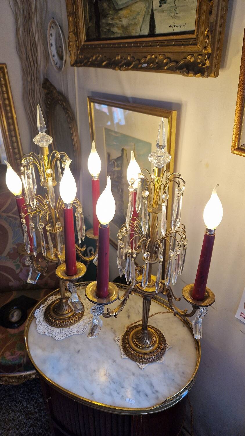 Pair of candlesticks called girandolle