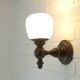 Set of 4 Vintage Lamps Wooden Wall Sconces Rustic Hand-turned Lighting